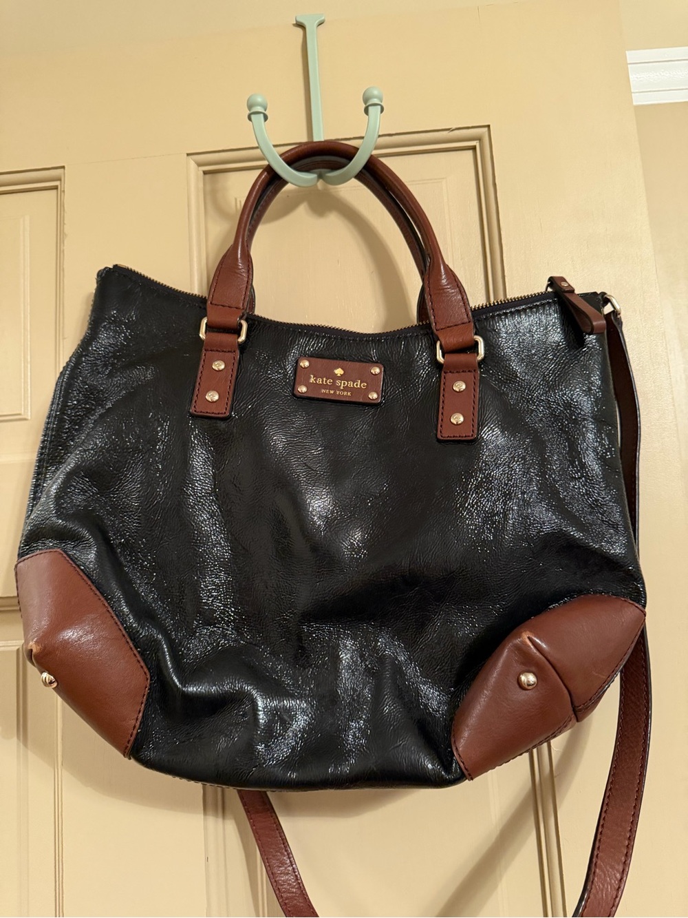 Kate Spade Black and Tan Tote Bag